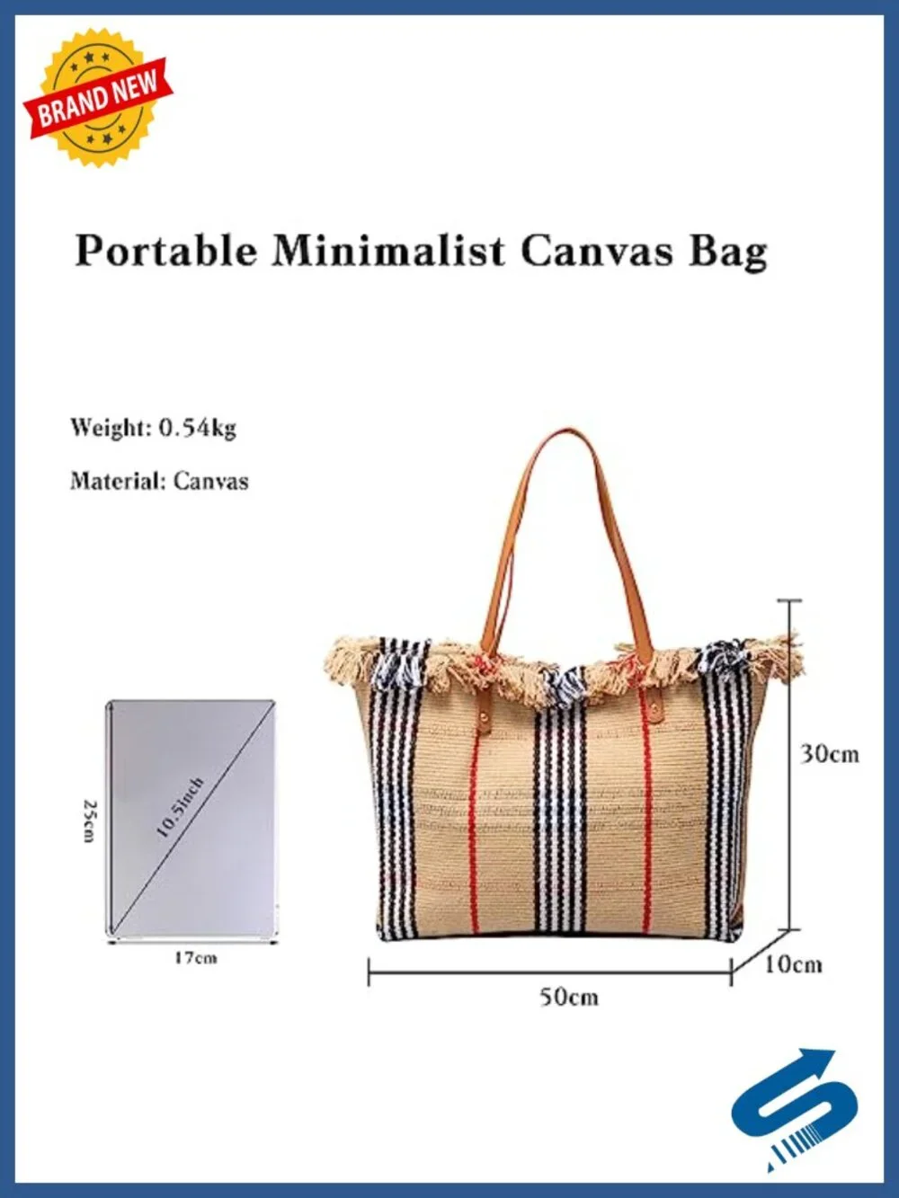 Canvas Tote Bag Bohemian Fringe Beach Shoulder Bag Women Large Capacity